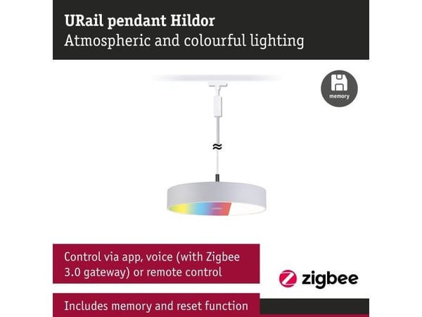 Paulmann Hildor RGBW, LED, Ikke-utskiftbare pærer, 510 lm, IP20, Hvit