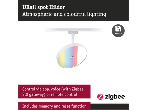 Paulmann Hildor RGBW, Overflateegnet, Ikke-utskiftbare pærer, LED, 7,5 W, 6500 K, Hvit