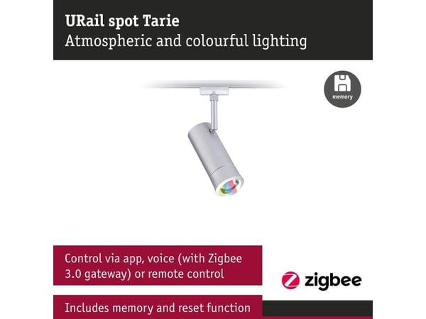 Paulmann Tarie RGB, Pinta-asennettavat spottivalot, Ei vaihdettavissa oleva hehkulamppu, LED, 4,5 W, 6500 K, Kromi