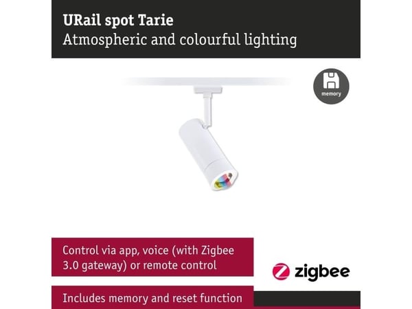 Paulmann Tarie, Overflateegnet, Ikke-utskiftbare pærer, LED, 4,5 W, 6500 K, Hvit