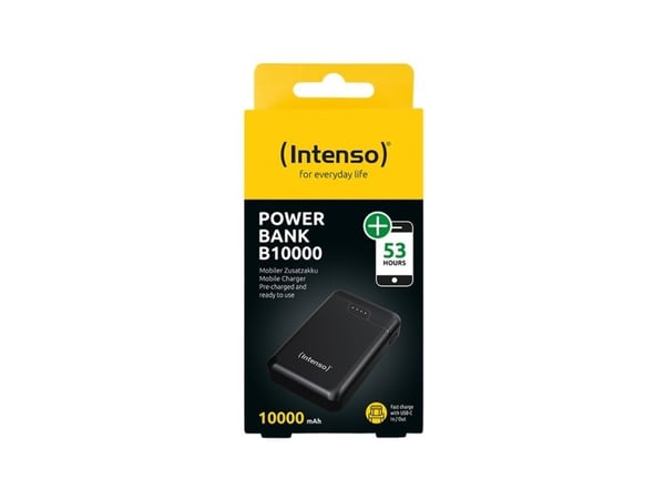 Intenso B10000, 10000 mAh, Lithium Polymer (LiPo), Svart