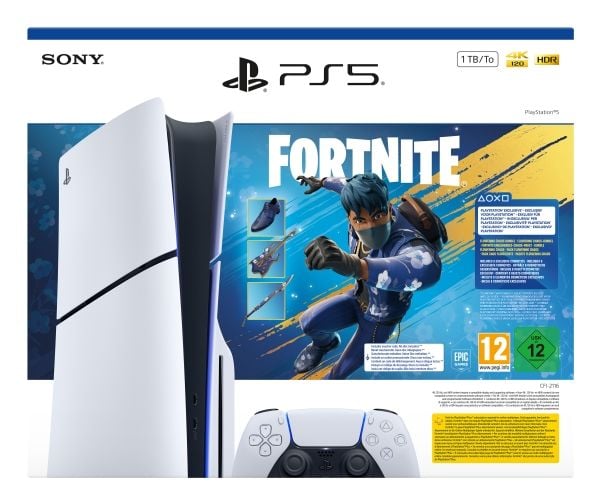 Sony PlayStation 5 - Fortnite Flowering Chaos Bundle, PlayStation 5, Svart, Vit, 16384 MB, GDDR6, 448 GB/s, AMD