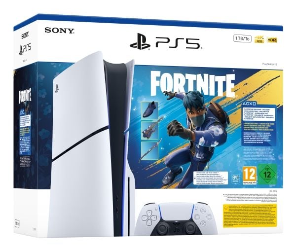 Sony PlayStation 5 - Fortnite Flowering Chaos Bundle, PlayStation 5, Svart, Vit, 16384 MB, GDDR6, 448 GB/s, AMD