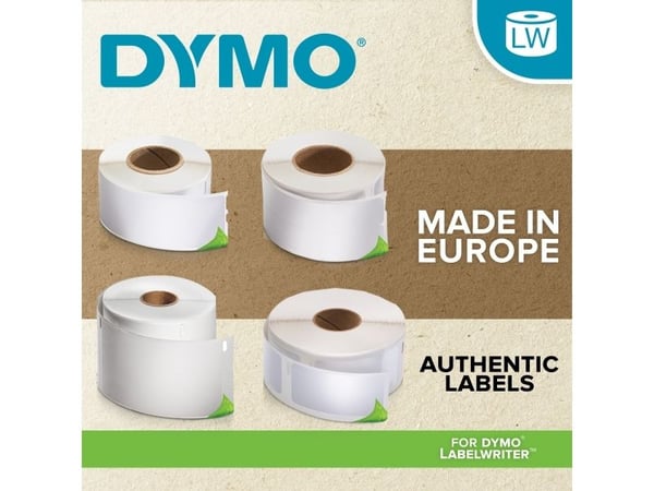 DYMO 2223589, Hvit, Papir, Forest Stewardship Council (FSC), 5,4 cm, 2,5 cm, 12000 stykker