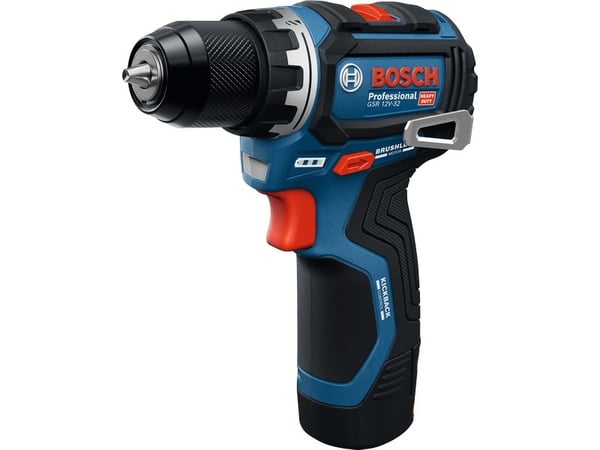 Bosch GSR 12V-32 Professional, Boremaskin med pistolgrep, Nøkkelløs, 1 cm, 0,8 mm, 475 RPM, 1800 RPM - SOLO