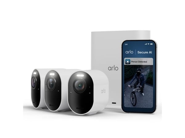 Arlo Ultra 3 - 2025 Edition - nettverksovervåkingskamera - utendørs, innendørs - UV / weather resistant - farge (Dag og natt) - 8 MP - 3840 x 2160 ...