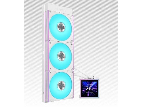 Lian Li Hydroshift II LCD-S 360 CL - Væskekjølesystem for prosessor - (for: LGA1700, LGA1851, AM4, AM5) - 120 mm - hvit