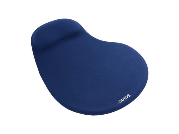 Savio MP-01NB mouse pad, Blå, Monokromatisk, Håndleddshvilepute, Antiskliunderlag, Musematte til gaming