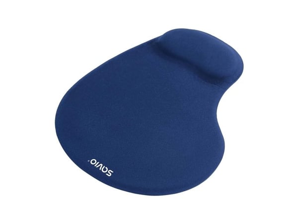 Savio MP-01NB mouse pad, Blå, Monokromatisk, Håndleddshvilepute, Antiskliunderlag, Musematte til gaming