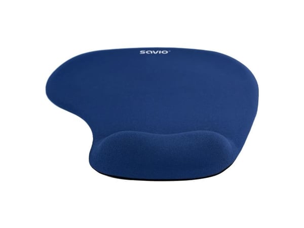 Savio MP-01NB mouse pad, Blå, Monokromatisk, Håndleddshvilepute, Antiskliunderlag, Musematte til gaming
