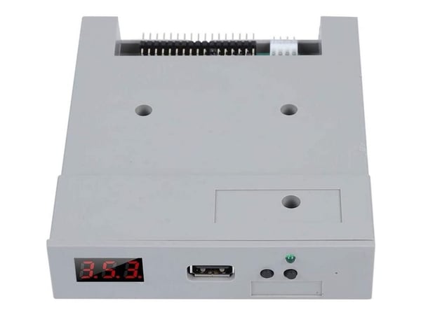 CoreParts 3,5" 1,44 MB USB SSD diskettstasjonsemulator, grå, 34-pinners diskettdrivergrensesnitt, 5 V DC (MS-SFR1M44-U100)