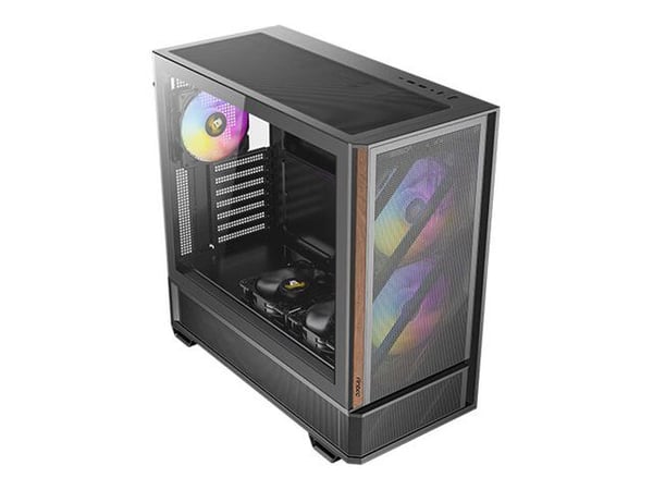 Antec P30 ARGB - Mid tower - ATX - genomskinlig sidopanel (härdat glas) - ingen strömförsörjning - USB/ljud