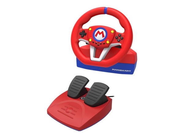 Hori Mario Kart Racing Wheel Pro, Ohjauspyörä + polkimet, Nintendo Switch, Kotipainike, Valikkopainike, Käyttötilapainike, Asetukset-painike, Valin...