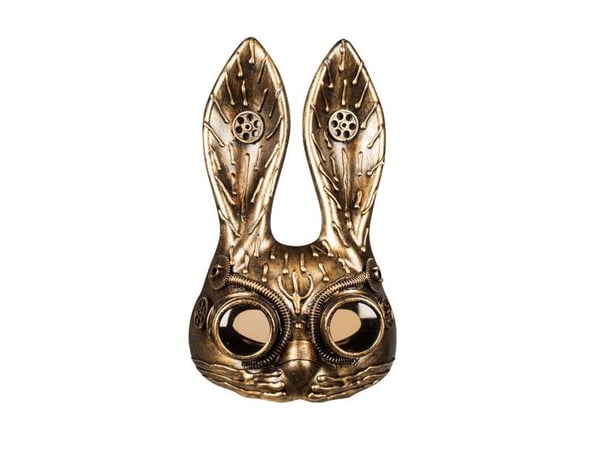 Steampunk kanin halvmask