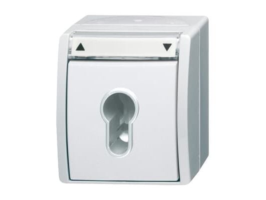 ABB 2712 SLW-54, Hallintaelementti, Valkoinen, Termoplastinen, IP44, 74 mm, 55 mm