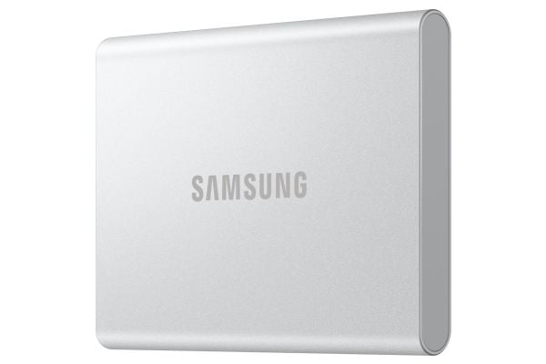 Samsung T7 Resurrected MU-PD1T0G - SSD - kryptert - 1 TB - ekstern (bærbar) - USB 3.2 Gen 2 (USB-C kontakt) - 256-bit AES - sølv