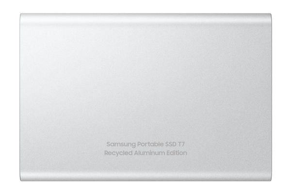 Samsung T7 Resurrected MU-PD2T0G - SSD - kryptert - 2 TB - ekstern (bærbar) - USB 3.2 Gen 2 (USB-C kontakt) - 256-bit AES - sølv