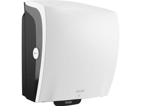 Dispenser Katrin Håndklæderulle Hybrid L21.6xB32.2xH39.7cm Plast Hvid,1 stk/krt