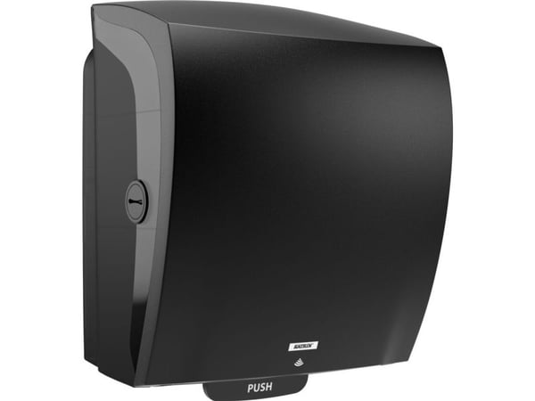Dispenser Katrin Håndklæderulle Hybrid L21.6xB32.2xH39.7cm Plast Sort,1 stk/krt