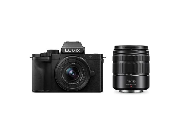 Panasonic Lumix G 100D 12-32mm +45-150mm, 20,3 MP, 5184 x 3888 pixlar, MOS, Full HD, Pekskärm, Svart