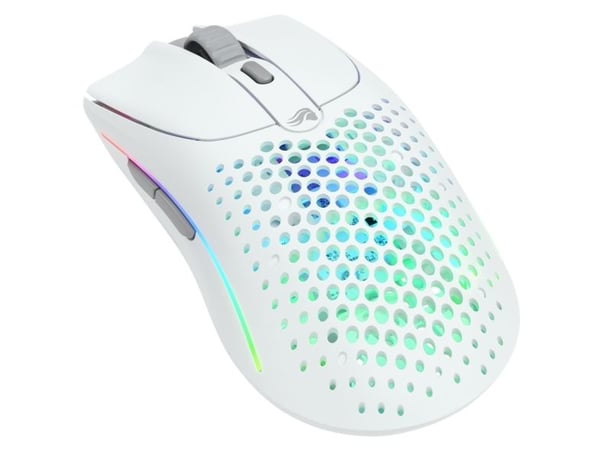 Glorious Gaming Glorious Model O Wireless 2, Høyre hendt, Laser, RF Wireless + USB Type-C, 26000 DPI, 1 ms, Hvit