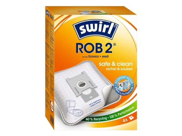 Swirl ROB 2, Dammpåse, Robotdammsugare, Vit, Låda, 230 mm, 165 mm