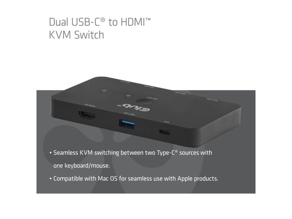 Club 3D CSV-2512 - KVM / lydsvitsj - 2 x KVM/lyd - stasjonær