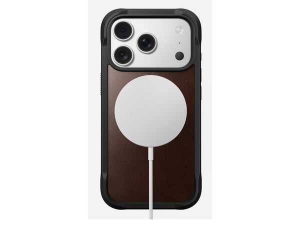 NOMAD Rugged Leather Case - Lærveske for iPhone 17 Pro kompatibel med MagSafe| Horween-lær (rustikk brun)