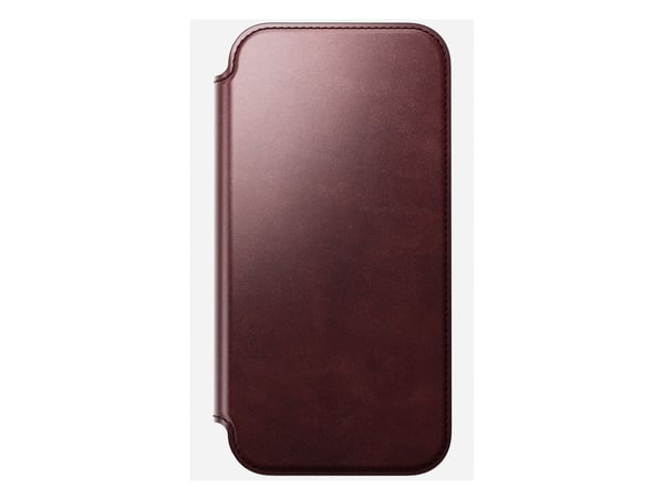 NOMAD Modern Leather Folio - lærveske for iPhone 17 Pro Max kompatibel med MagSafe| Horween-skinn (burgunder)