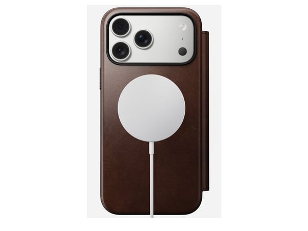 Nomad Modern Leather Folio, Folio, Apple, iPhone 17 Pro Max, 16 cm (6.3"), Brun