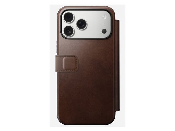 Nomad Modern Leather Folio, Folio, Apple, iPhone 17 Pro Max, 16 cm (6.3"), Brun