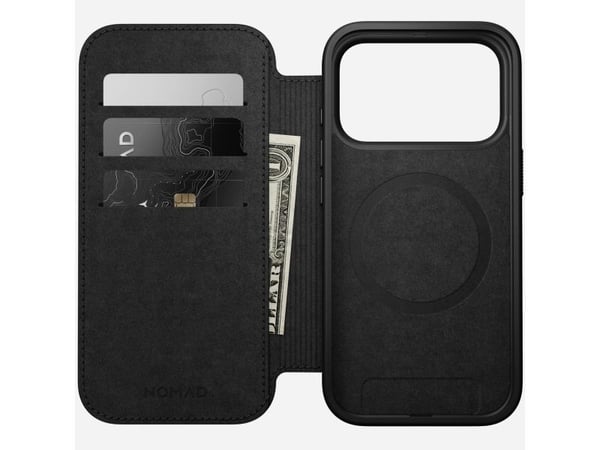 Nomad Modern Leather Folio, Folio-kotelo, Apple, iPhone 17 Pro, 16 cm (6.3"), Ruskea