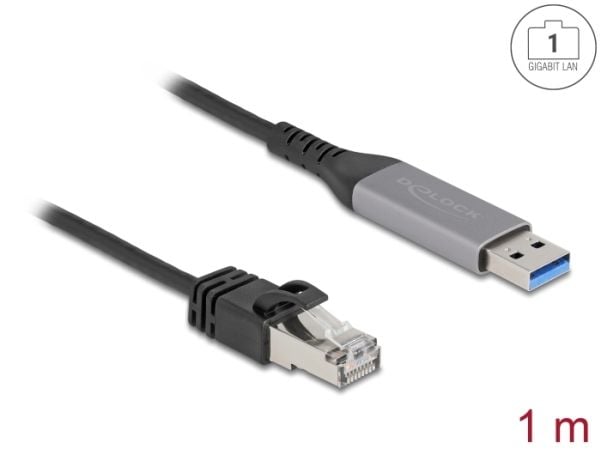 Delock - Nettverksadapter - USB 3.0 - 1000Base-T x 1 - antrasitt, svart