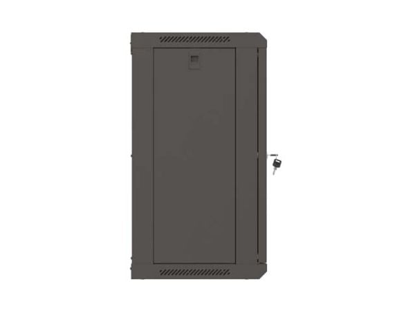 19" RÄKKIASENNETTAVA ASENNUSKAAPPI 12U 540X350 MUSTA LASIOVI LANBERG (FLAT PACK)