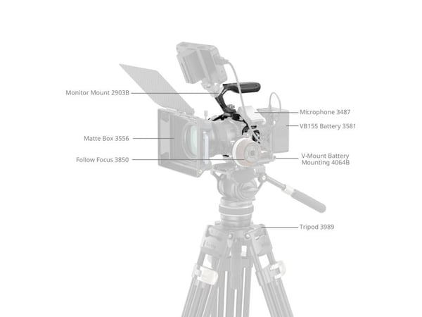 SmallRig 5960, 174 mm, 129 mm, 182,5 mm, 307,6 g, 180 mm, 129,5 mm