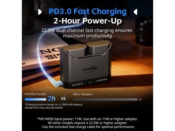 SmallRig 5487, Lithium-Ion (Li-Ion), 2 stykker, Batterier medfølger