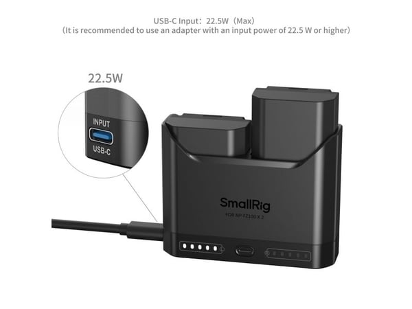 SmallRig 5483, Lithium-Ion (Li-Ion), 2 stykker, Batterier medfølger
