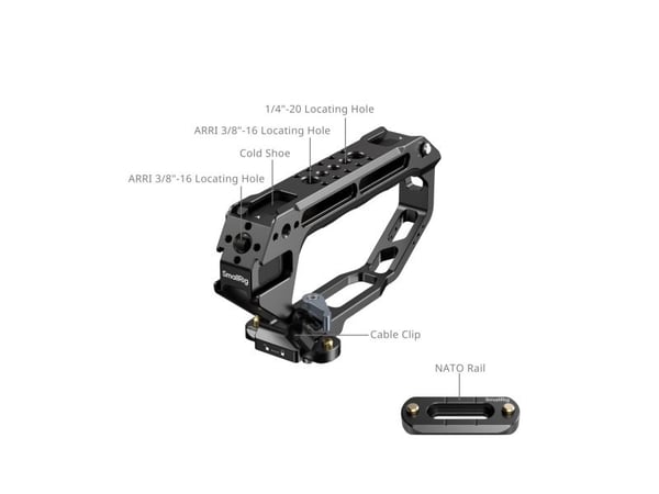 SmallRig 5661, NATO Clamp, Svart, Aluminium, Silikon, Rustfritt stål, 178 g, 148 mm, 76 mm