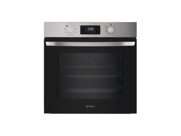 Indesit IO 255HU X stekeovn, innebygd, elektrisk, bredde 59,5 cm, selvrensende, rustfritt stål | INDESIT