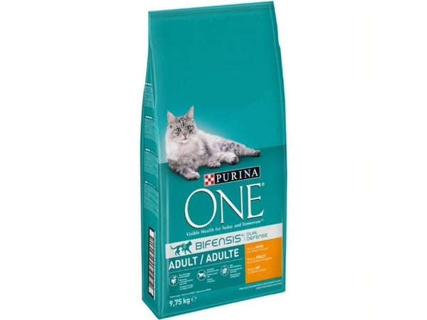 PURINA ONE Aikuisten kissan kuivamuonaa, kanaa ja viljaa 9.75kg