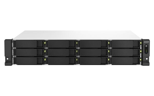 QNAP TS-1264U-RP - NAS-server - 12 brønner - kan monteres i rack - SATA 6Gb/s - RAID 0, 1, 5, 6, 10, JBOD, 50, 60 - RAM 8 GB - 2.5 Gigabit Ethernet...