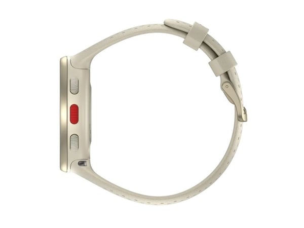 Polar Pacer Pro - Smartklokke med bånd - silikon - beige - båndbredde: S/L - display 1.2" - 32 MB - Bluetooth - 23 g - gullstøv