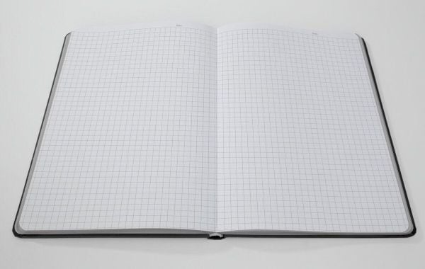 Sigel LS206, Monokromatisk, Mørkegrå, Lysegrå, A5, 88 ark, 80 g/m², Rute papir