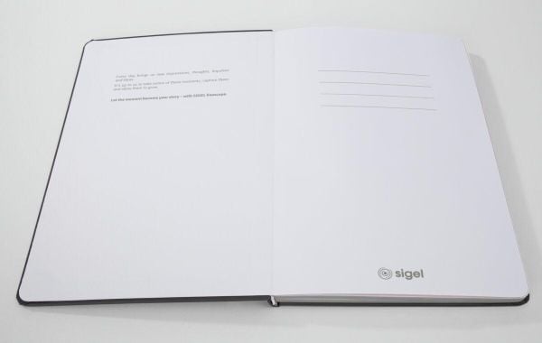 Sigel LS206, Monokromatisk, Mørkegrå, Lysegrå, A5, 88 ark, 80 g/m², Rute papir