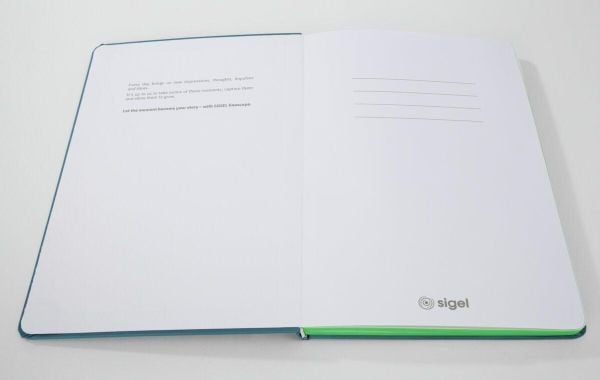 Sigel LS204, Monokromatisk, Blå, Grønn, A5, 88 ark, 80 g/m², Rute papir