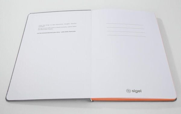 Sigel LS200, Monokromatisk, Grå, Oransje, A5, 88 ark, 80 g/m², Rute papir