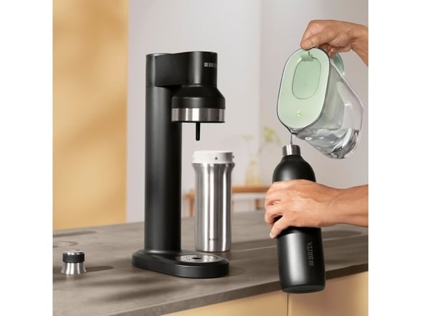 Brita SodaTRIO liten flaske i rustfritt stål svart (0,5l)