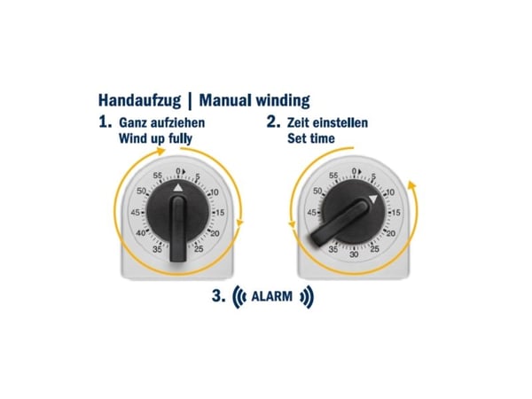 TFA Dostmann Analoger Küchen-Timer Æggeur Hvid-sort Analog Analog