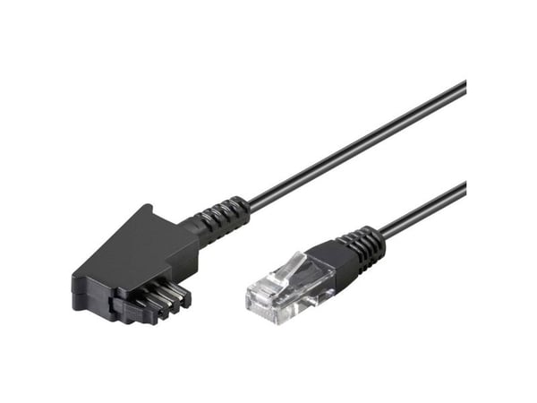 goobay - Telefonkabel - TAE-F (hann) til RJ-45 (hann) - 3 m - svart