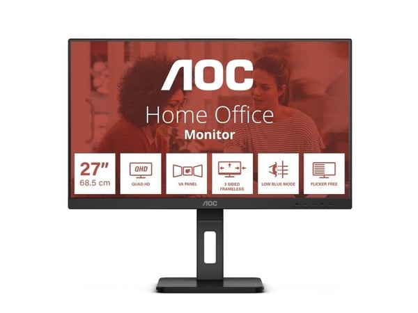 AOC Q27E3UMF, 68,6 cm (27"), 2560 x 1440 piksler, Quad HD, Svart